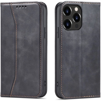 HQWear Кейс с отделение за карти Magnet Fancy Case за iPhone 13 Pro Max, черен (9145576249628)