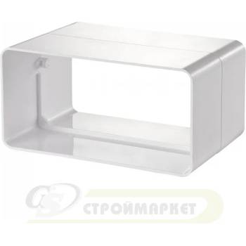 Image 1 of VENTS КОНЕКТОР ЗА ПЛОСЪК ВЪЗДУХОВОД 515 55х110 ПВЦ (63080,515)