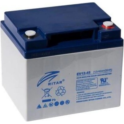 Ritar Оловна батерия RITAR, (EV12-45) AGM, 12V / 45Ah, 198/ 166/ 169 mm (RITAR-EV12-45)
