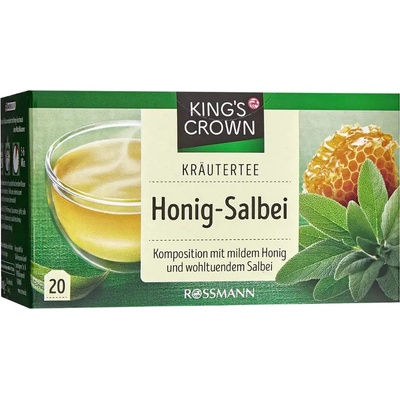 King's Crown Bylinný čaj se šalvějí a medem 40 g