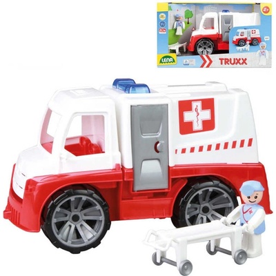 Lena Auto Truxx sanitka plast 29cm s figurkou