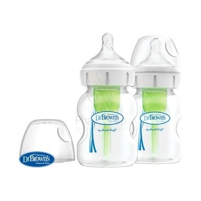 Dr.Browns dojčenská antikoliková fľaša Options+ Wide-Neck 2 ks WB52600 150ml