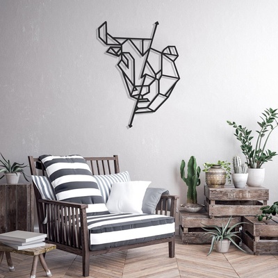 Decono Метална Декорация Геометрични Мечка и Бик