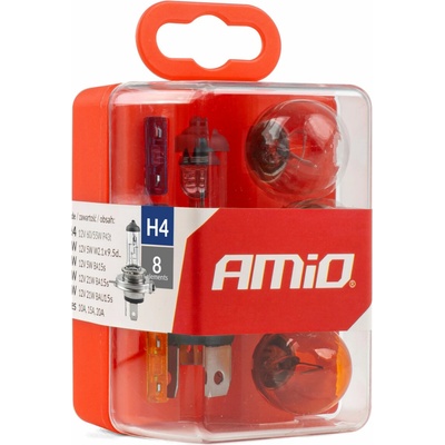 Amio H4 Sada žárovek a pojistek, 8 ks