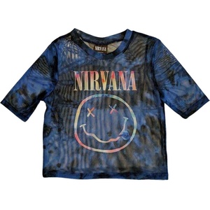 Nirvana Pastel Happy Face Blue XL Дамски Риза (NIRVMCT80LBL04)