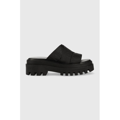 Calvin Klein Jeans Чехли Calvin Klein Jeans TOOTHY COMBAT SANDAL WEBBING в черно с платформа YW0YW00949 (YW0YW00949)