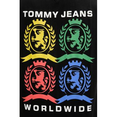 Tommy Jeans Памучна тениска Tommy Jeans в черно с принт DM0DM20813 (DM0DM20813)