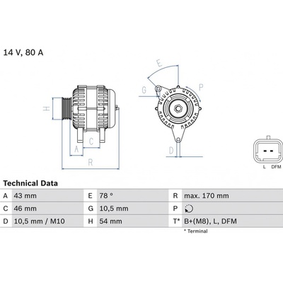Generátor BOSCH 0 986 049 410 (0986049410)