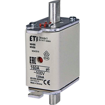 004182216 Pojistka nožová NV00 gL-gG KOMBI 500V 160A, ETI
