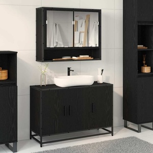 vidaXL Комплект мебели за баня 2 бр. Черния дъб 90 x 33 x 60 см (3402389)