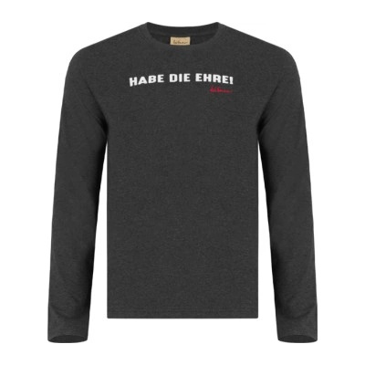 Luis Trenker triko Habe Die Ehre! šedá