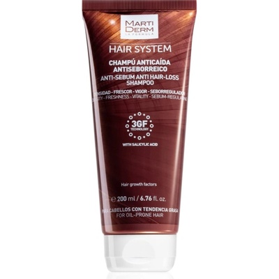 MartiDerm Hair System Anti-Sebum Anti-Hair Loss Shampoo шампоан против косопад за мазна кожа на скалпа 200ml