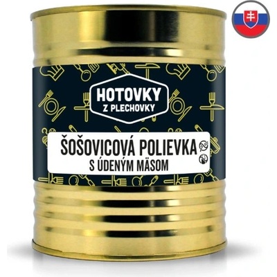 Hotovky z plechovky Šošovicová polievka s údeným mäsom 800 ml