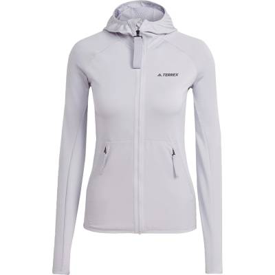 Adidas Яке Adidas Terrex Tech Flooce Light Hooded Hiking Jacket Wome - Silver Dawn