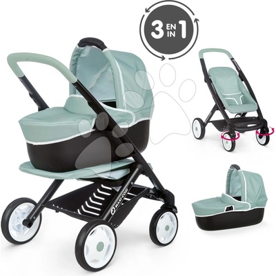 Smoby Set hlboký a športový DeLuxe Pastel Maxi Cosi&Quinny Grey 3v1 a spací vak Baby Nurse pre 42 cm bábiku SM253104-22