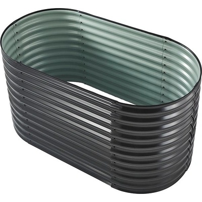 ROJAPLAST Vyvýšený záhon kovový OVAL 160 x 80 x 82 cm, antracit PB168HC