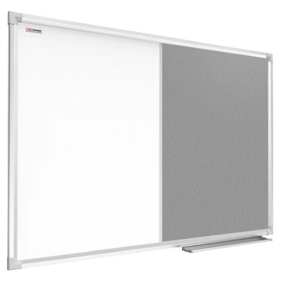 Allboards,Textilní magnetická tabule COMBI v hliníkovém rámu - 90 x 60 cm
