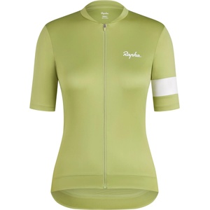 Rapha Дамска фланелка с къс ръкав за колоездене Rapha Women's Core Jersey Cycling jersey - Fern / White (156-2650-1114)