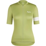 Rapha Фланелка с къс ръкав за колоездене Rapha Women's Core Jersey Cycling jersey - Fern / White (156-2650-1114)