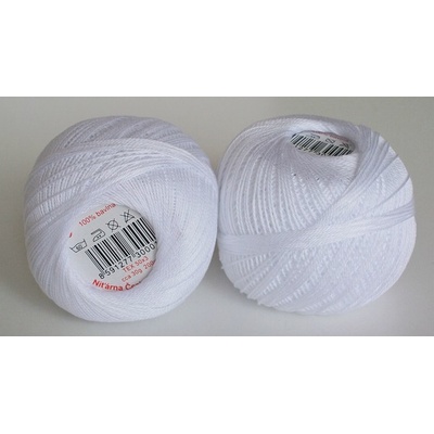 Háčkovací příze Sněhurka č. 0010 bílá
