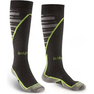Bridgedale pánske lyžiarske ponožky SKI MIDWEIGHT MERINO PERFORMANCE OVER CALF gunmetal/stone sivé