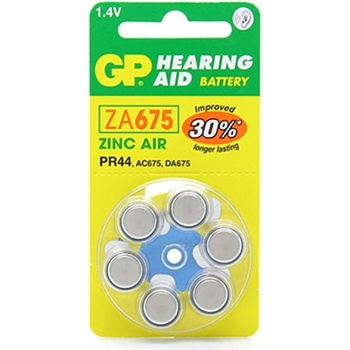 GP Batteries Батерия цинкова GP Hearing Aid ZA675, 1.4V, 6 бр. в опаковка, цена за 1бр (GPBZZA675)