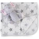 Cangaroo Бебешко одеяло с играчка Cangaroo - Little Elephant, 90 х 75 cm, Pink (108609)