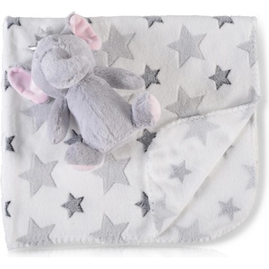 Cangaroo Бебешко одеяло с играчка Cangaroo - Little Elephant, 90 х 75 cm, Pink (108609)