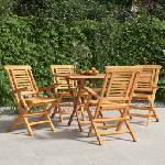 vidaXL Сгъваеми столове 4 бр. 56x63x90 см Масивно тиково дърво (3155049)