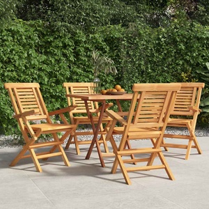 vidaXL Сгъваеми столове 4 бр. 56x63x90 см Масивно тиково дърво (3155049)