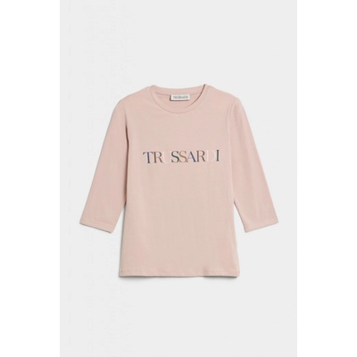 Trussardi T SHIRT 3/4 SLEEVE LOGO PRINT JERSEY STRETCH ružová