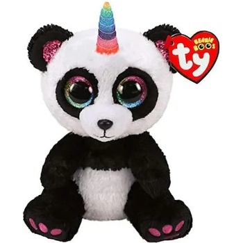 TY Toys Плюшена играчка TY Toys Beanie Boos - Шарена панда с рог Paris, 15 cm (TY36307)