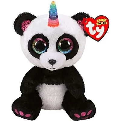 TY Toys Плюшена играчка TY Toys Beanie Boos - Шарена панда с рог Paris, 15 cm (TY36307)