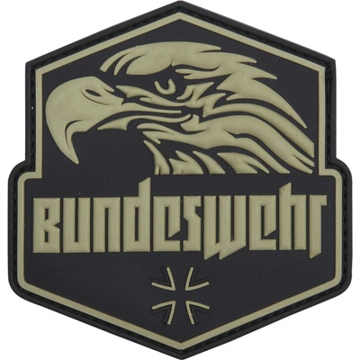 Gumová nášivka 101 Inc znak Bundeswehr - olivová
