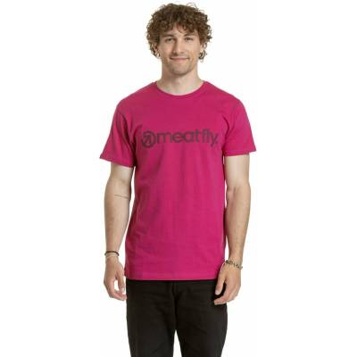 Meatfly мъжка тениска Striped Logo Dark Violet Meatfly | Lilav | МЪЖЕ | S