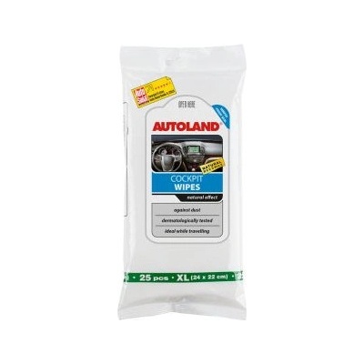 Autoland Кърпички за табло с естествен матов ефект и пчелен восък xl 25 бр