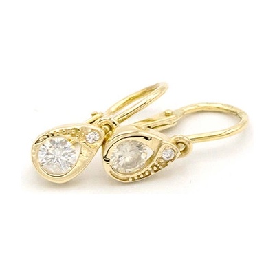 B&B Goldinvestic zlaté dětské kapky se zirkony N5575-585/1000