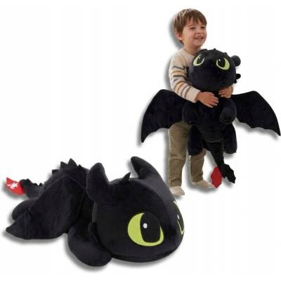 7 Toys Kolorów Drak černý 100 cm zelené oči