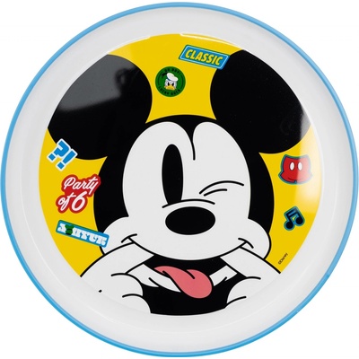 STOR Plastový talíř MICKEY 22 cm protiskluzový