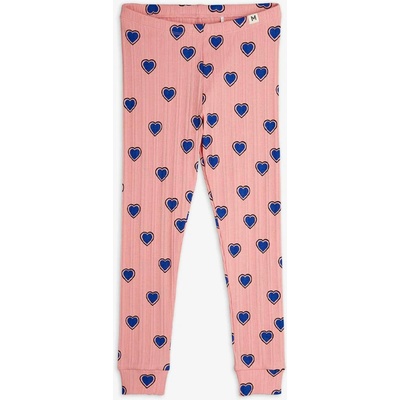 Mini Rodini Legíny se vzorem srdíček růžové
