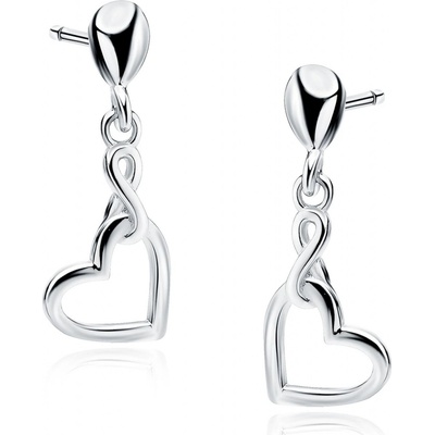 Lafira stříbrné náušnice Infinity Heart Z1842