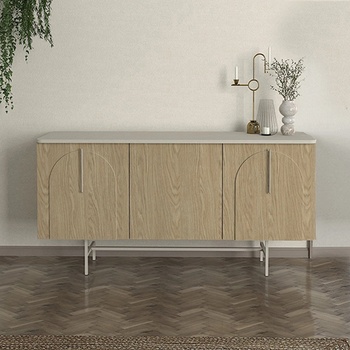 TopMebel Конзола Rota TopMebel от меламин в цвят пясъчник - дъб rota 150x45x76.5cm