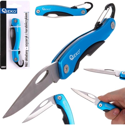 Skladací nôž vreckový s karabínou, 19 cm, GEKO