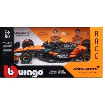 REGIO JÁTÉK Bburago: F1 състезателен автомобил - 1: 43, McLaren MCL39 Норис (30546)