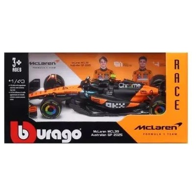 REGIO JÁTÉK Bburago: F1 състезателен автомобил - 1: 43, McLaren MCL39 Норис (30546)