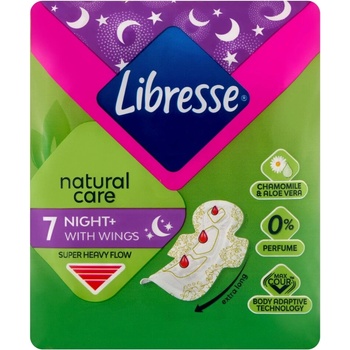 Libresse Natural Care Night+ крилати нощни дамски превръзки 7бр (9207)