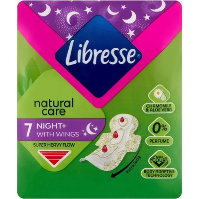 Libresse Natural Care Night+ крилати нощни дамски превръзки 7бр (9207)
