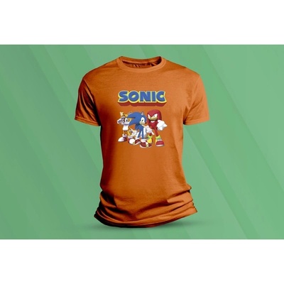 Sandratex dětské bavlněné tričko sonic 1. oranžová