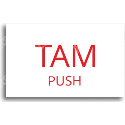 ACCEPT Tabulka SEM - TAM - typ 34 (80 x 50 mm) - bílá tabulka - barevný tisk bez rámečku