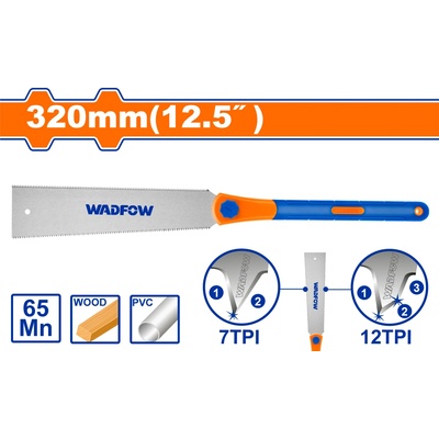 WADFOW Двустранен трион wadfow, 7 tpi / 12 tpi, 320 мм (wf whwd112)